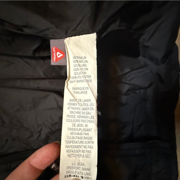LL Bean Women's Primaloft Packaway Hooded Jacket Black Small - Picture 4 of 7